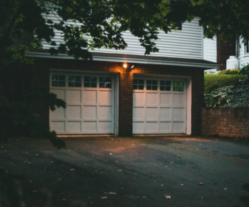 Residential garage door.