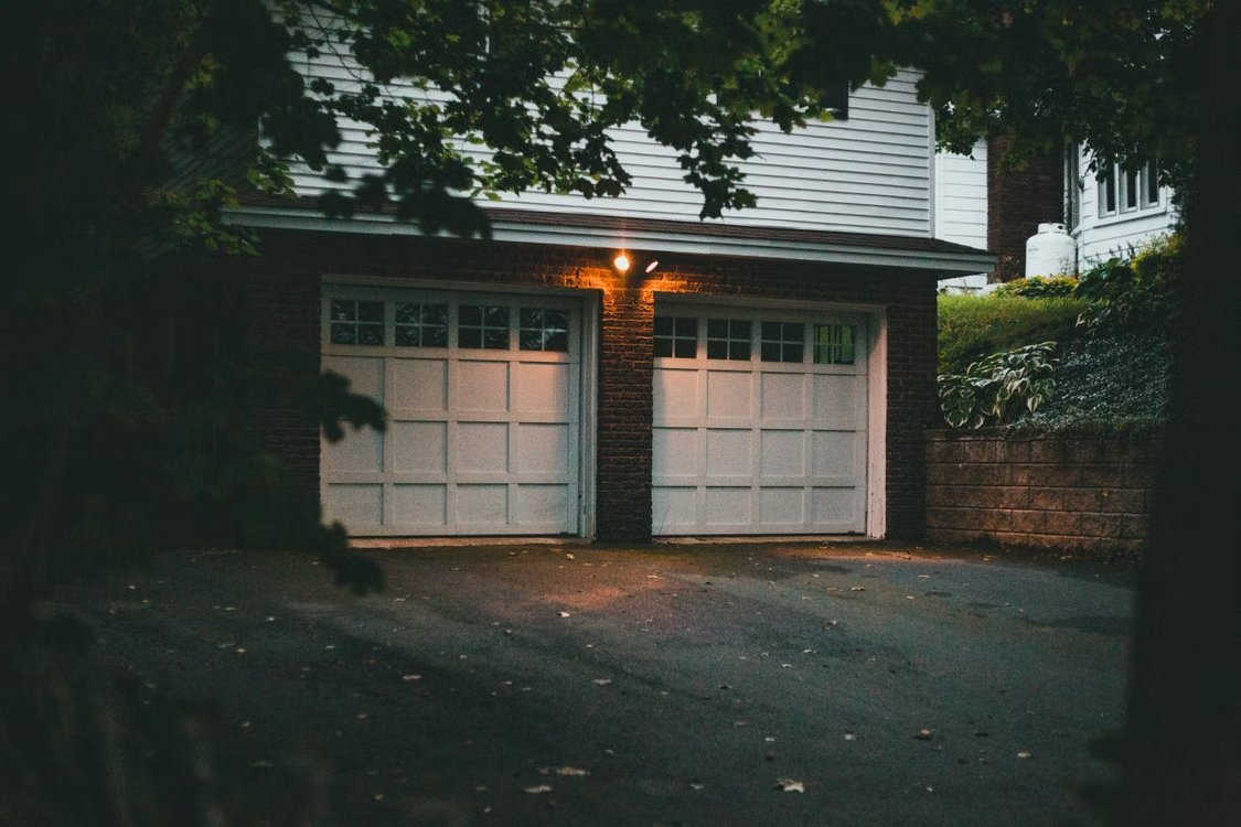 Residential garage door.